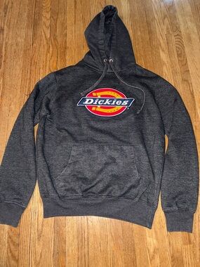 Dickies Charcoal Hoodie with Red and Yellow Logo